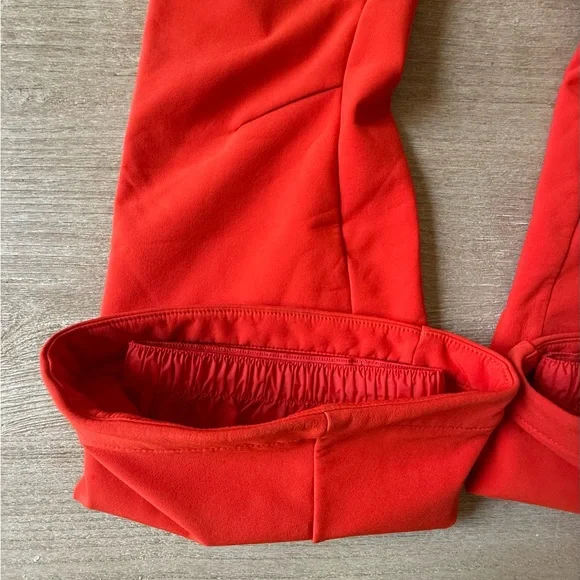 The North Face Snoga Windwall Ski Pants Women Fitted Fiery Red Stretch Size 4 - Picture 8 of 13